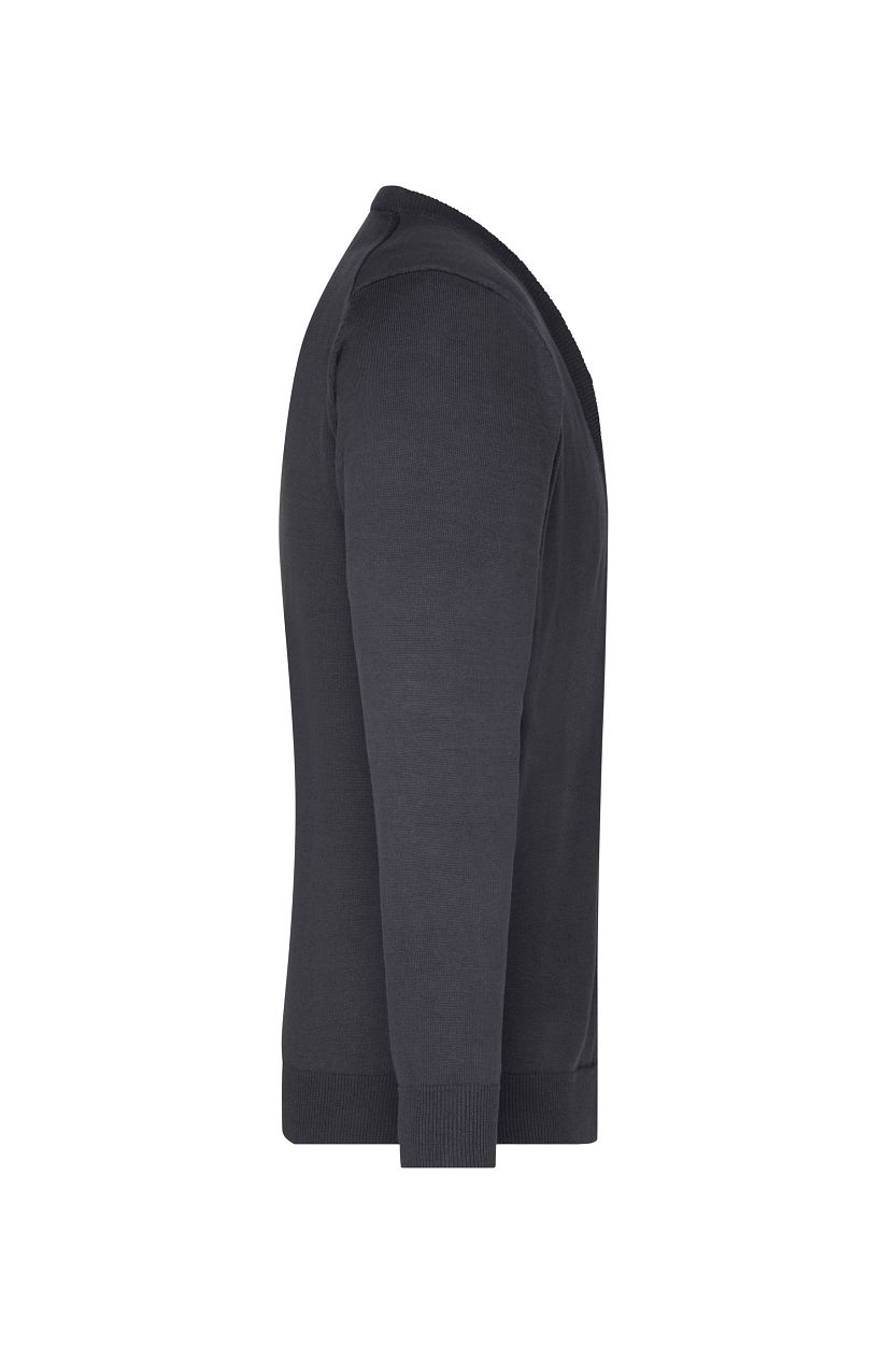 Men's V-Neck Cardigan "JN661" in Black, Größe 3XL - Daiber