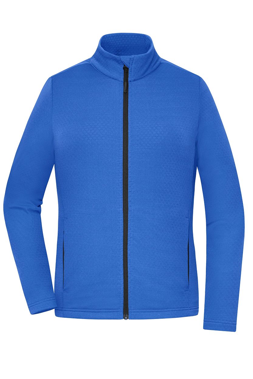 Ladies' Sports Structured Fleece Jacket GRS "JN1387" in Peacock-Blue, Größe 2XL - Daiber