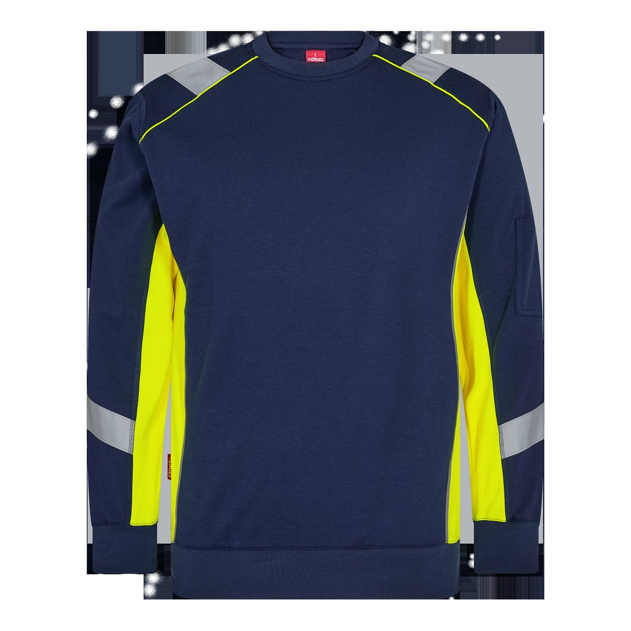 ENGEL Cargo Sweatshirt in Blue Ink/Gelb, Größe XS