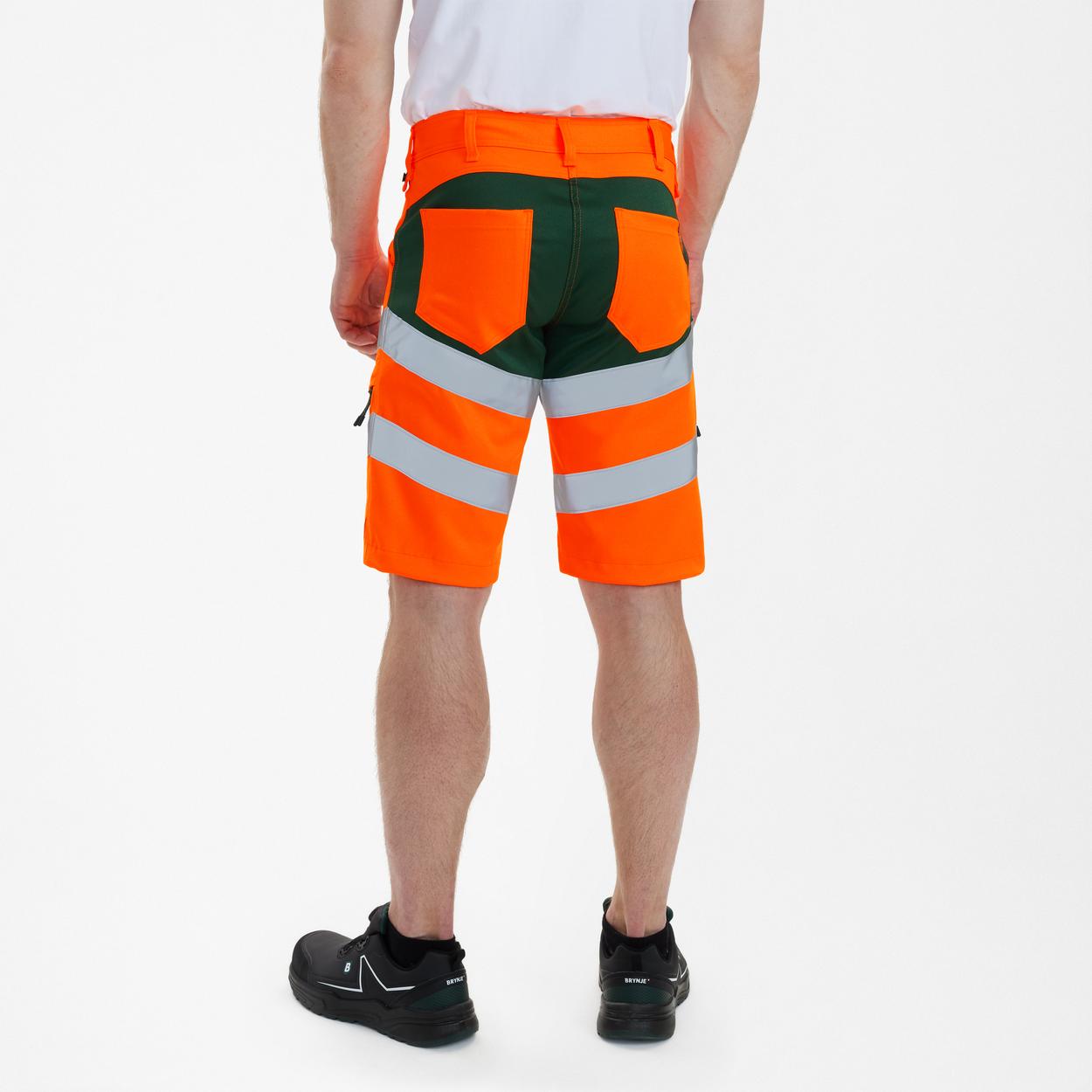 ENGEL Safety Arbeitsshorts mit 2-Wege-Stretch in Orange/Grün, Größe 54