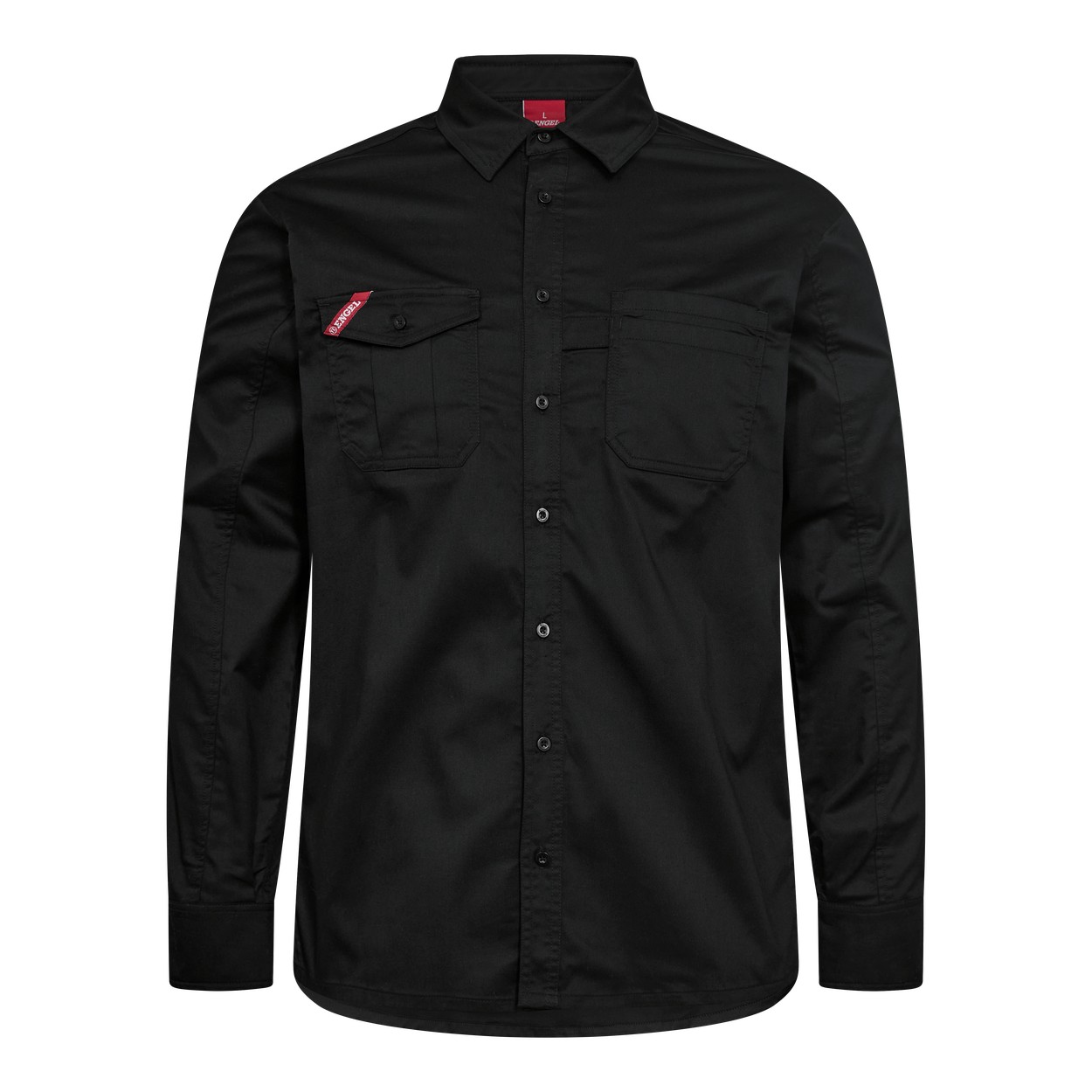 ENGEL Extend Hemd mit Stretch in Schwarz, Größe XS