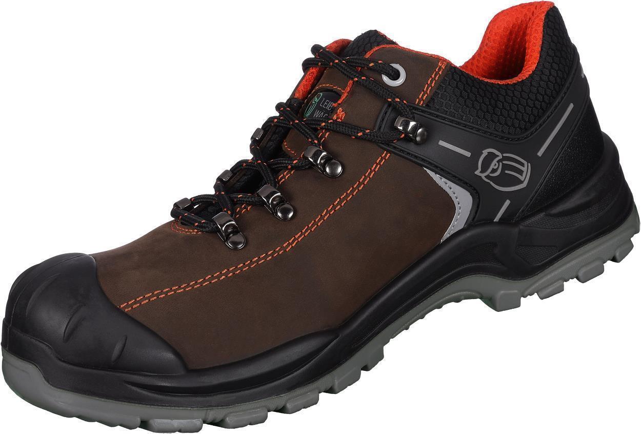 Halbschuh L3310 Parma in Grau/Braun/Rot, Gr. 48 von Leibwächter