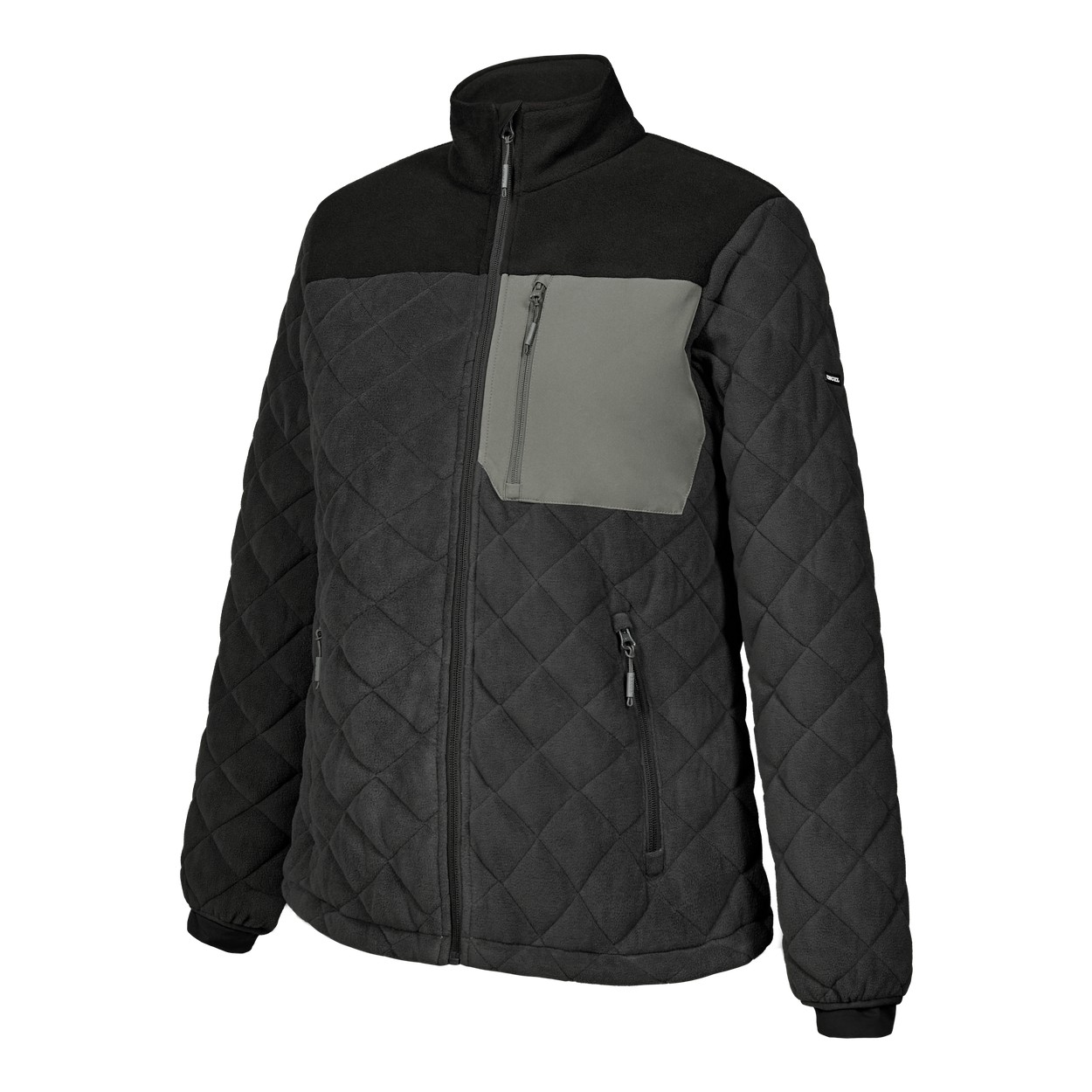 ENGEL Entire Damen Gestepptes-Fleecejacke in Anthrazitgrau/Schwarz, Größe XS