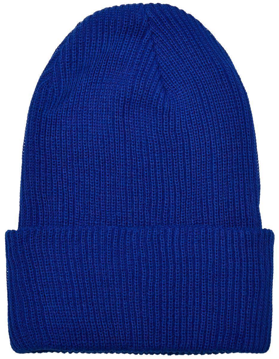 FLEXFIT Recycled Yarn Ribbed Knit Beanie in Royal, Größe One Size