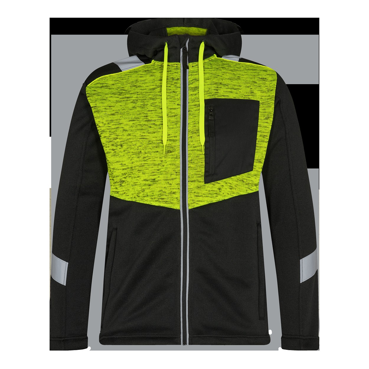 ENGEL Cargo Strickcardigan in Schwarz/Gelb, Größe 2XL