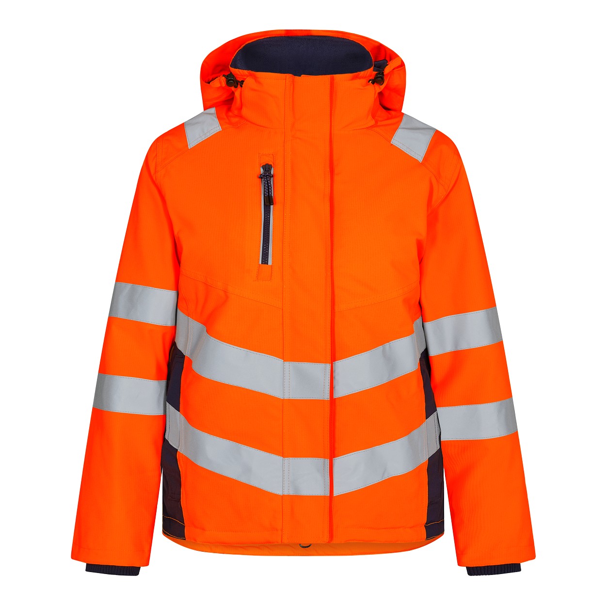 ENGEL Safety Damen Winterjacke in Orange/Blue ink, Größe XS