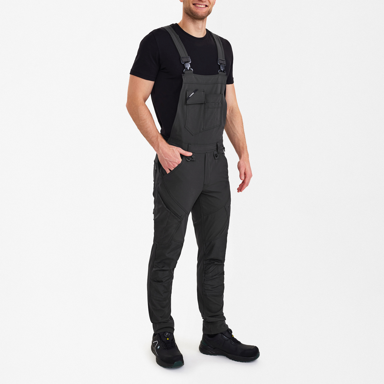 ENGEL X-treme Latzhose mit 4-Wege-Stretch in Anthrazit Grau, Größe 26