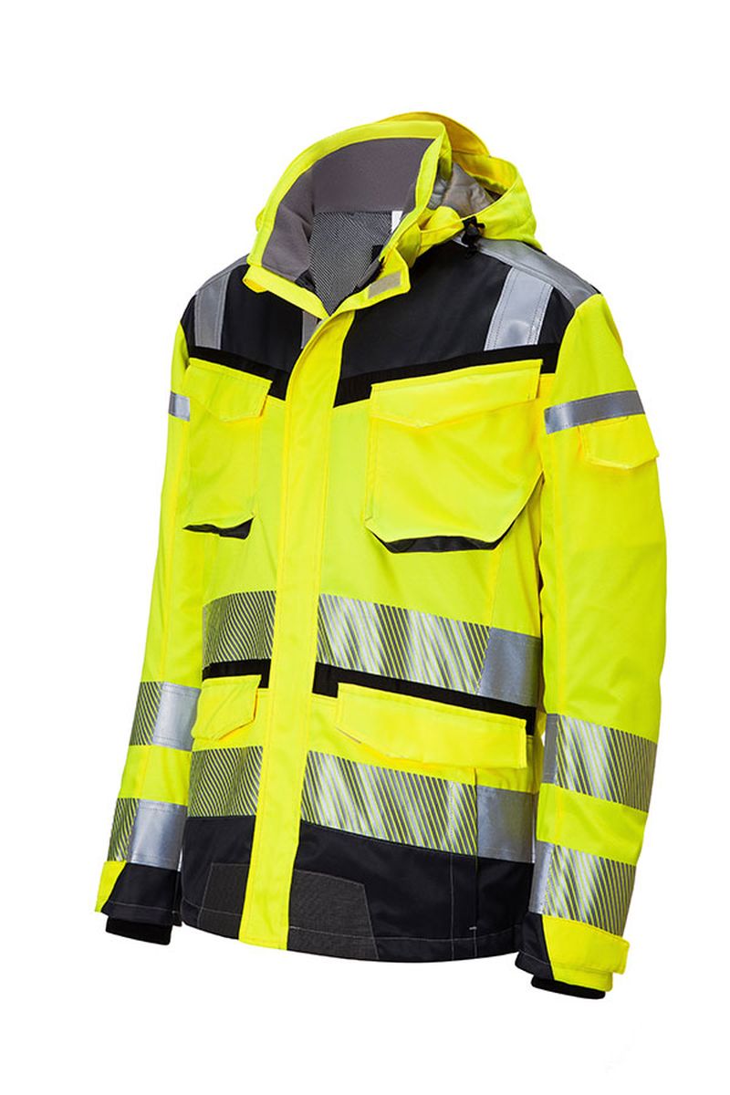 KÜBLER REFLECTIQ Wetterjacke SYMPATEX® PSA 2 KÜBLER REFLECTIQ Wetterjacke SYMPATEX® PSA 2 in Warnrot / Schwarz, Größe 4XL