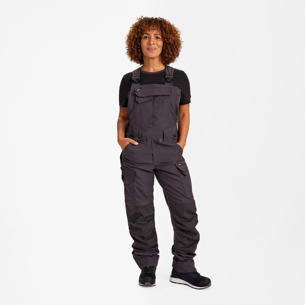 ENGEL Entire Damen Latzhose mit 2-Wege-Stretch in Anthrazit Grau, Größe 48