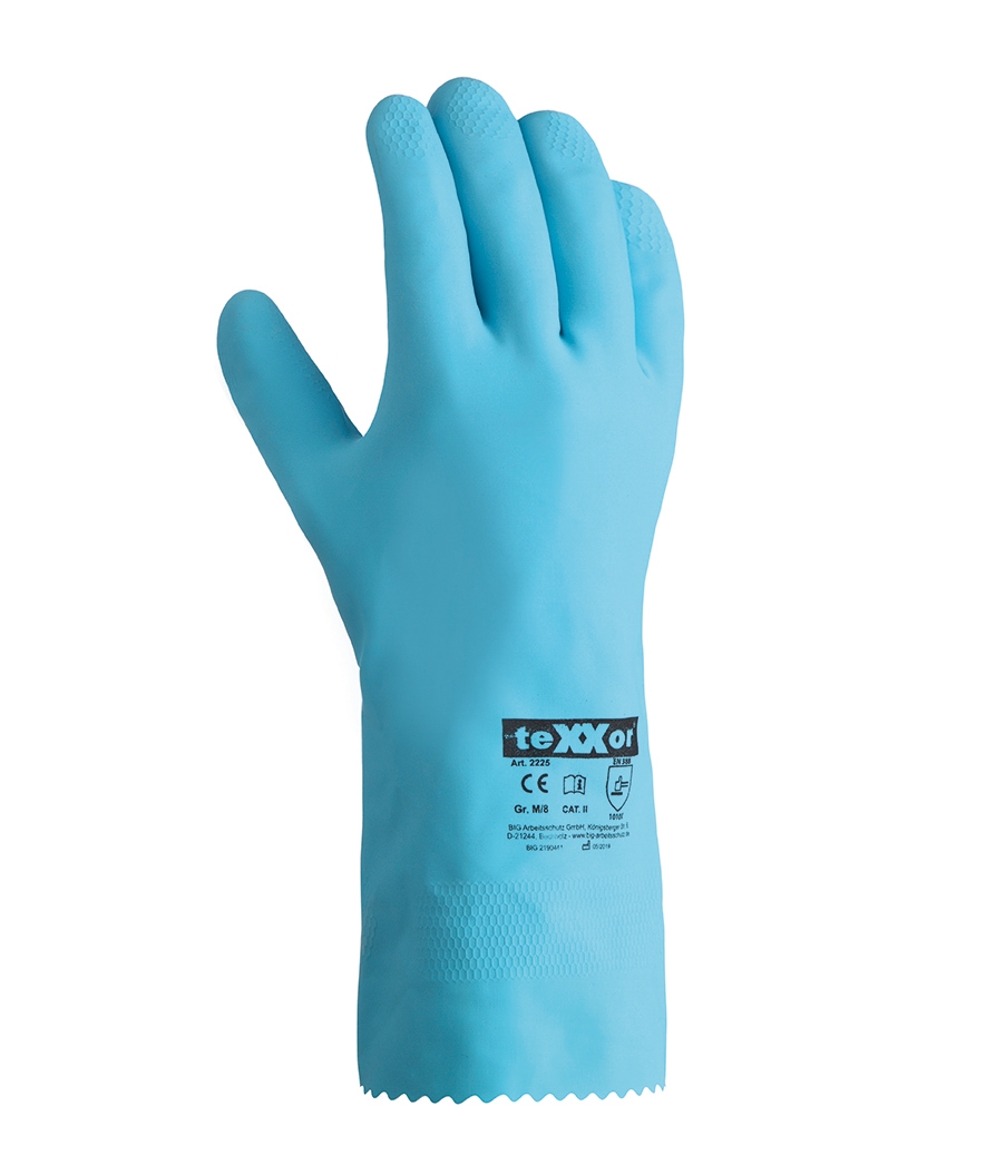 teXXor® Haushaltshandschuhe NATURLATEX in Blau, Größe 6