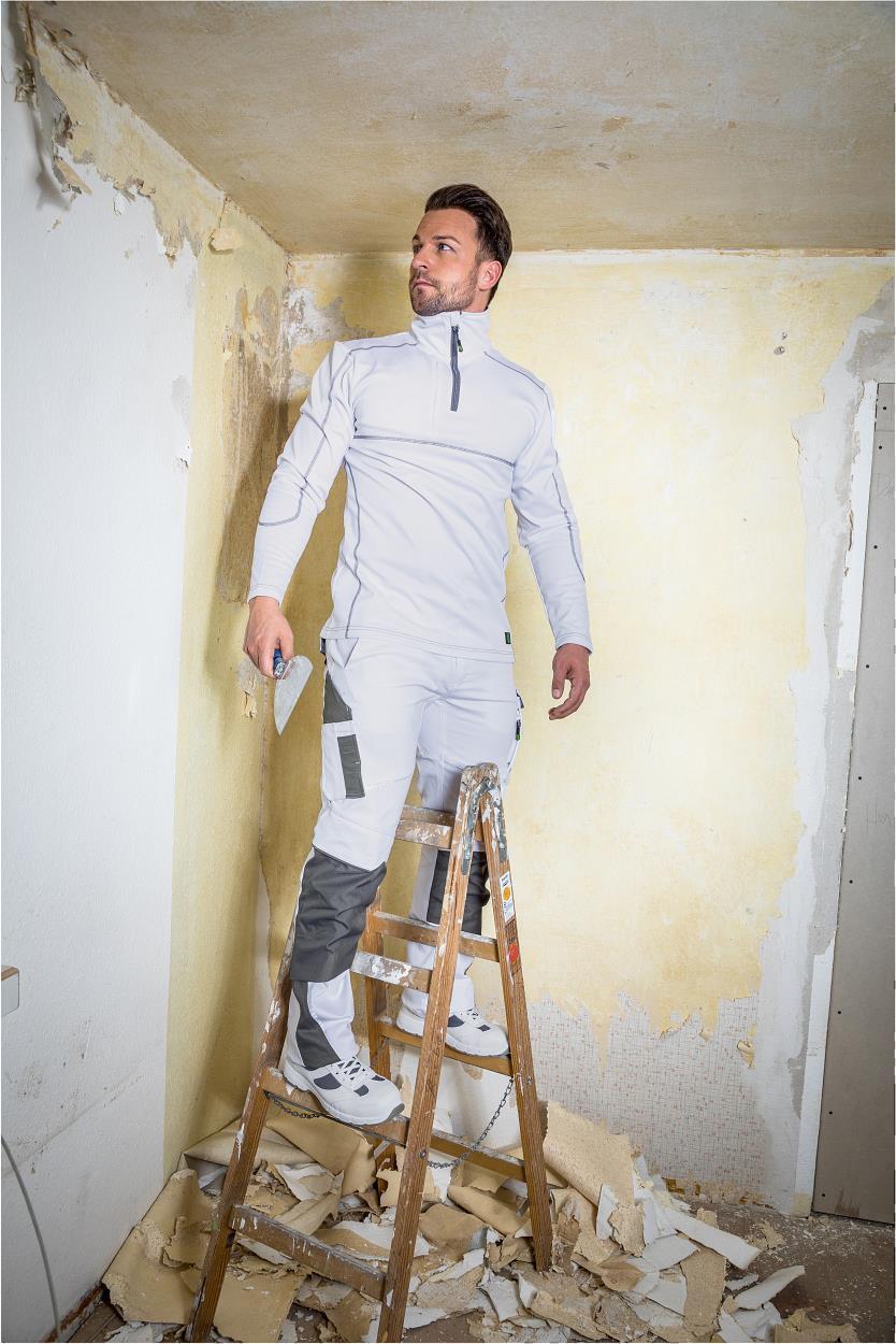 Bundhose Flex Line in Weiß-Grau, Gr. 98 von Leibwächter