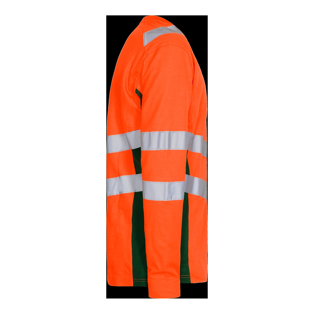 ENGEL Safety Langarm-Shirt in Orange/Grün, Größe XS