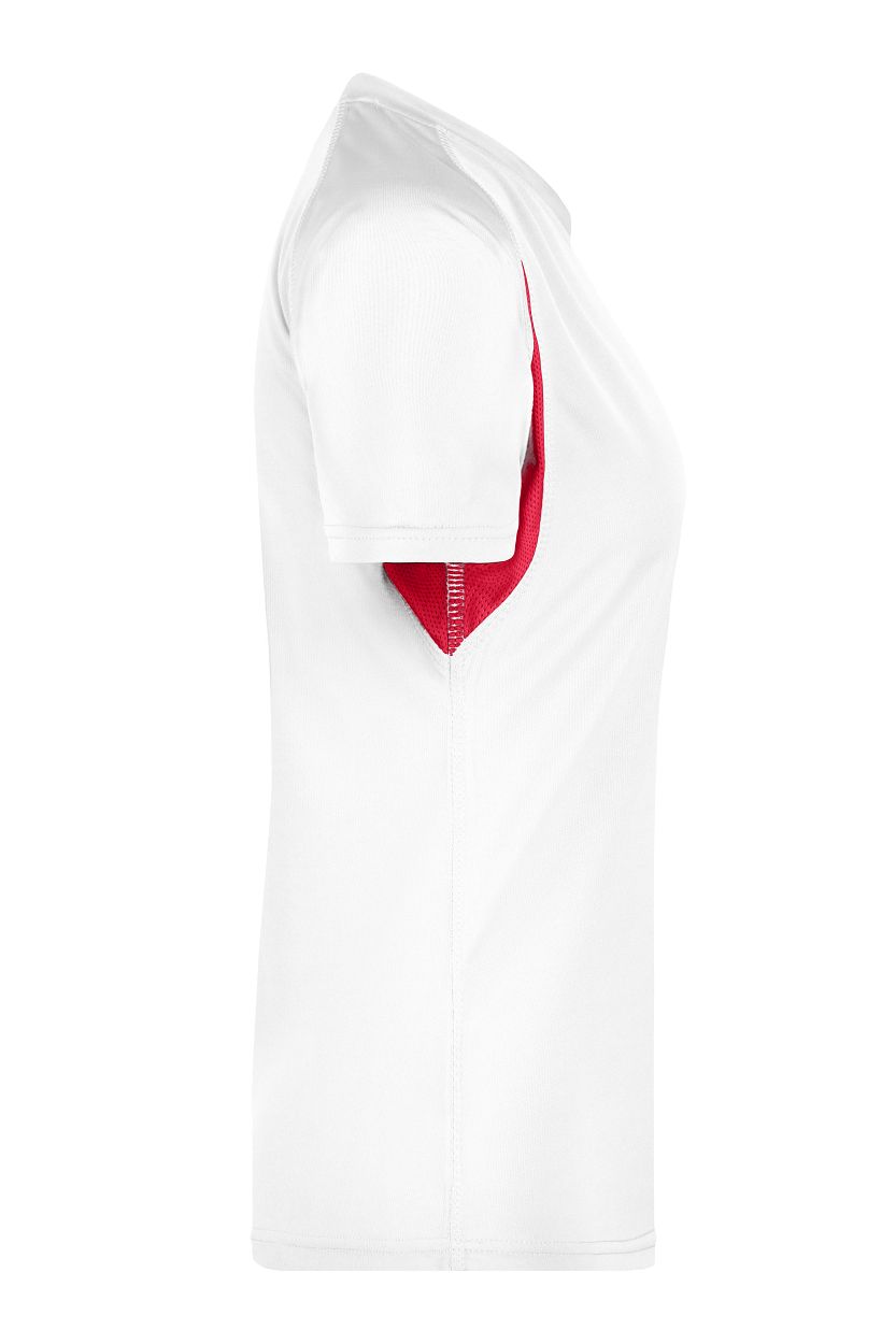 Ladies' Running-T "JN316" in White/Red, Größe 2XL - Daiber