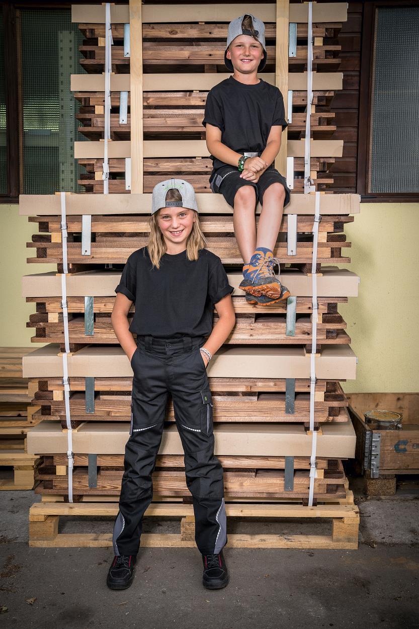 Kinder-Bundhose Flex Line Schwarz/Grau FLXKH, Gr. 158/164 von Leibwächter