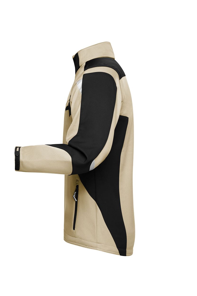 Workwear Softshell Jacket - STRONG - "JN844" in Stone/Black, Größe 6XL - Daiber