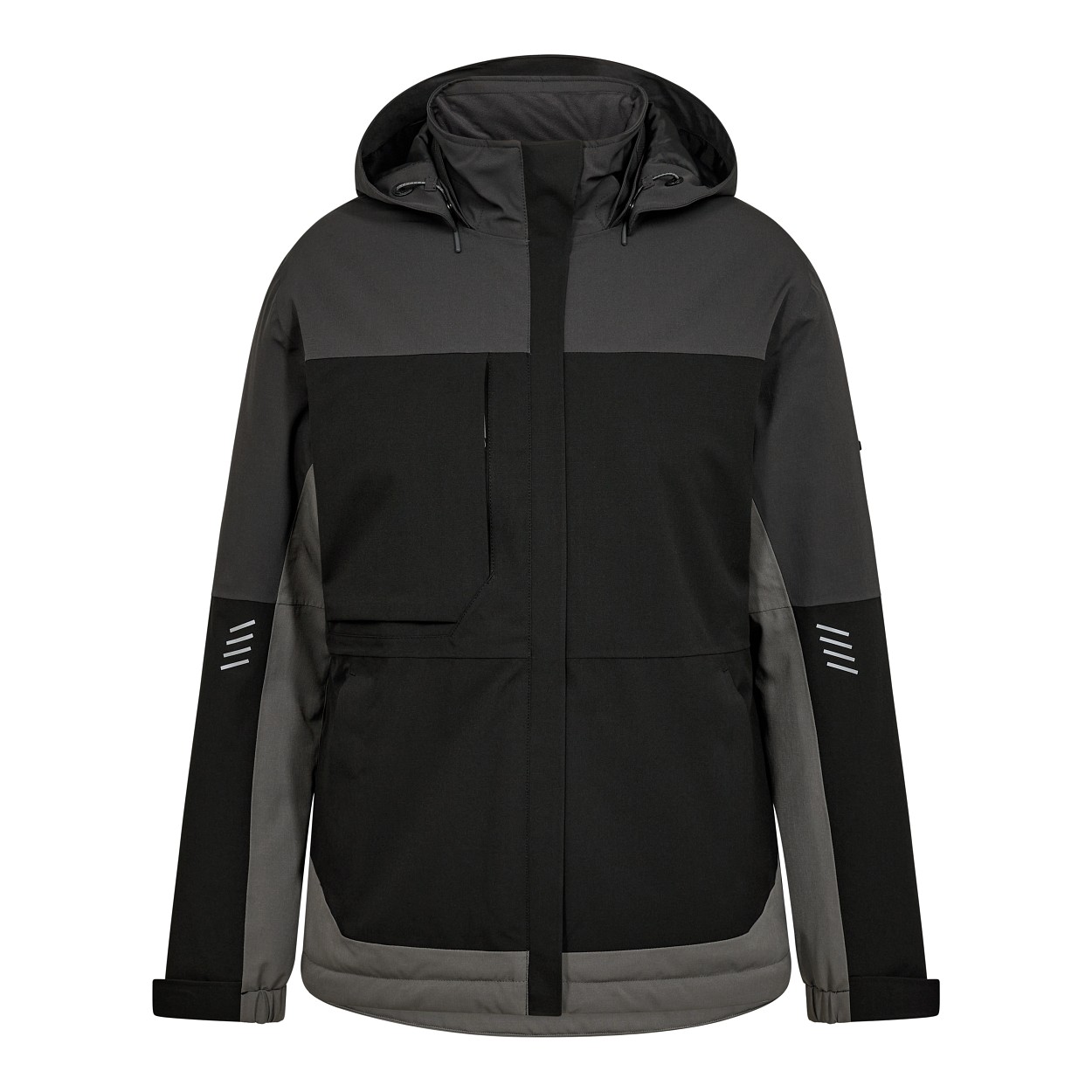 Entire Damen Winterjacke in Schwarz/Anthrazit Grau, Größe XS