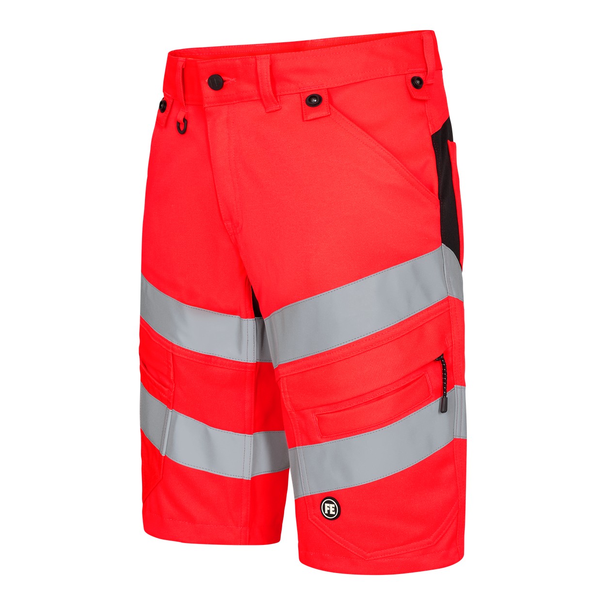 ENGEL Safety Arbeitsshorts mit 2-Wege-Stretch in Rot/Schwarz, Größe 54