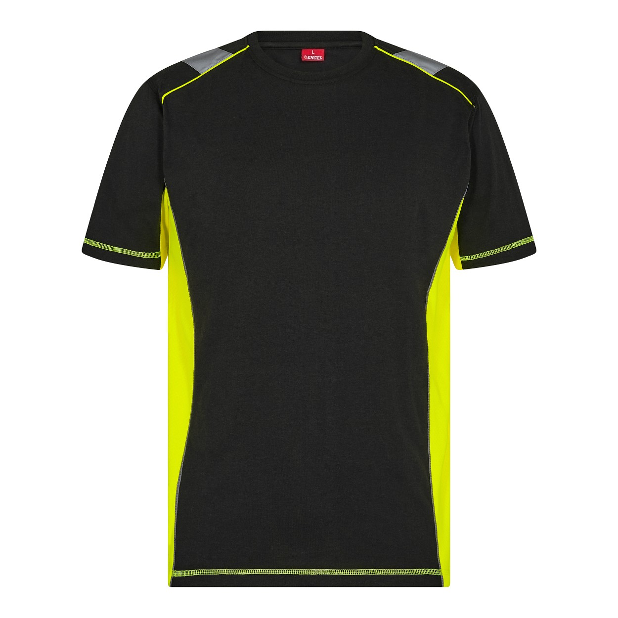 ENGEL Cargo T-Shirt in Schwarz/Gelb, Größe XS