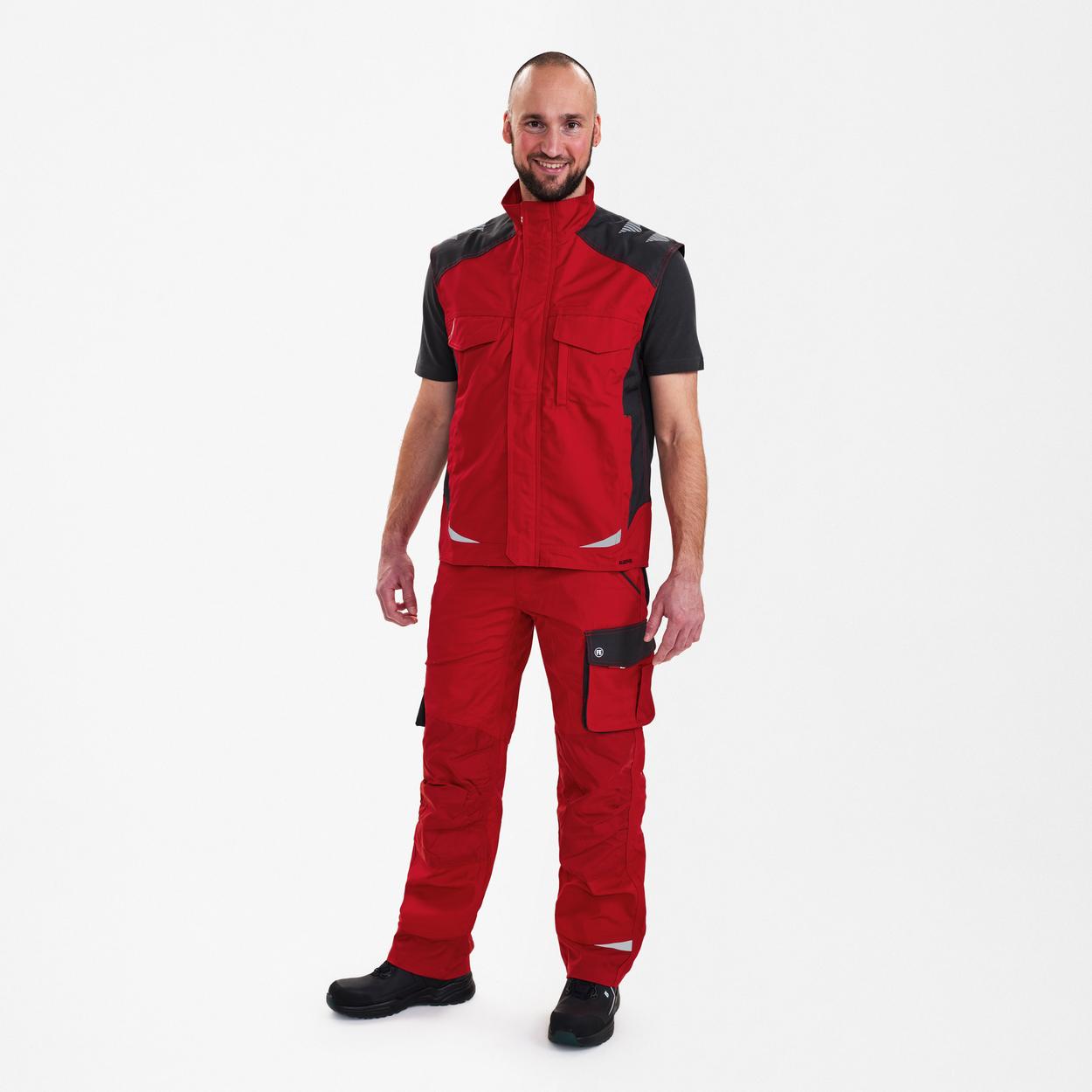 ENGEL Galaxy Serviceweste in Tomato Red/Anthrazit Grau, Größe XS