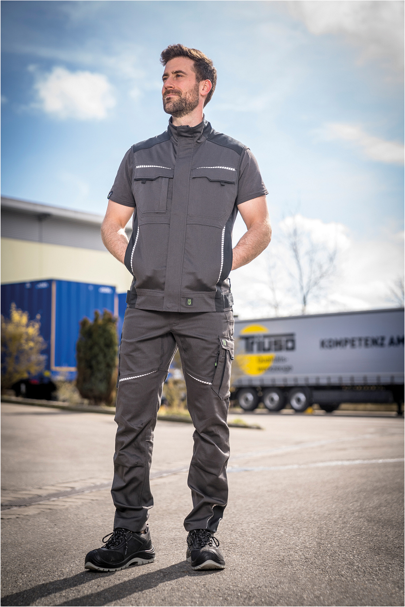 Weste FLEXV28 Flex Line in Anthrazit/Schwarz, Gr. 2XL von Leibwächter