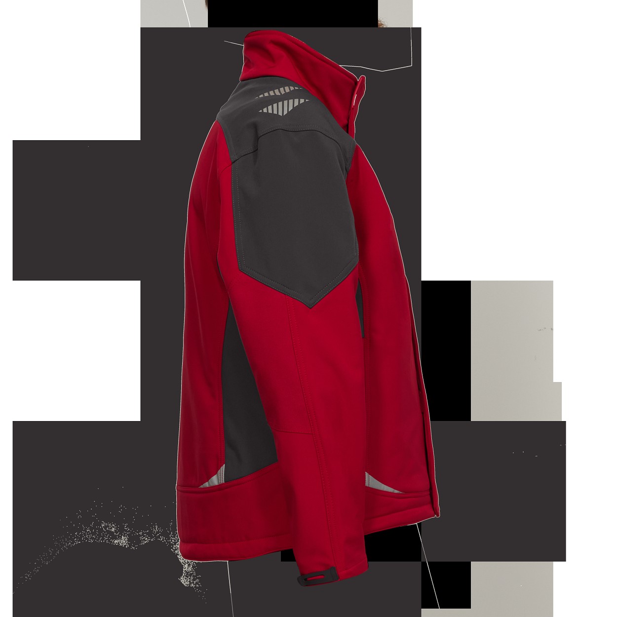 ENGEL Galaxy Softshelljacke in Tomato Red/Anthrazit Grau, Größe XS