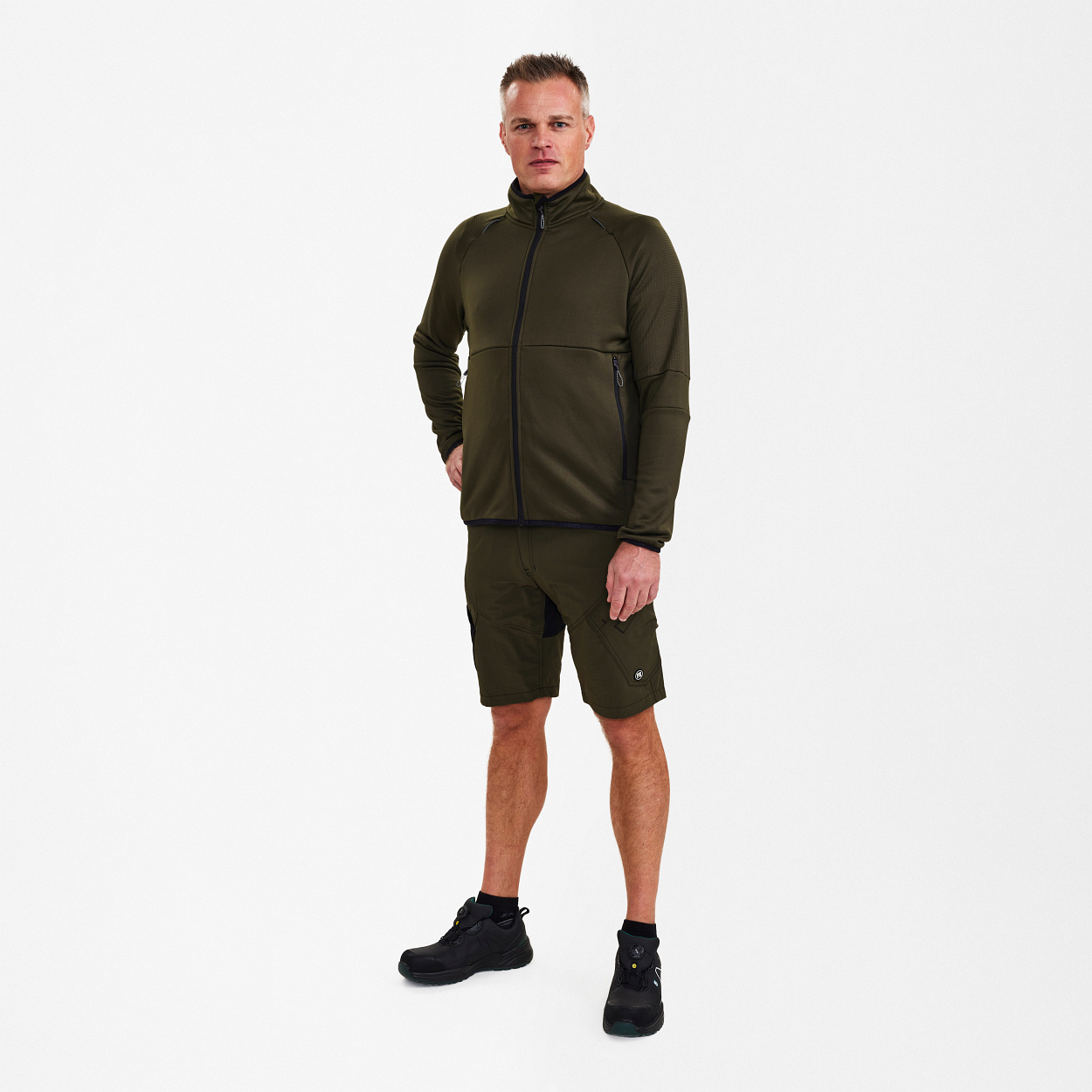 ENGEL X-treme Midlayer-Cardigan in Forest Green, Größe XS