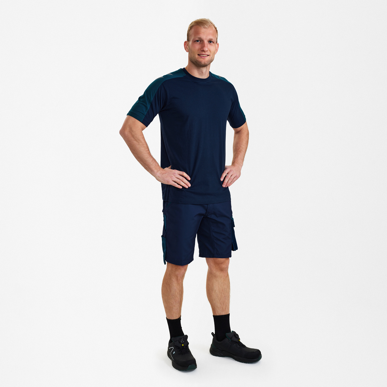 ENGEL Galaxy T-Shirt in Blue Ink/Dark Petrol, Größe XS