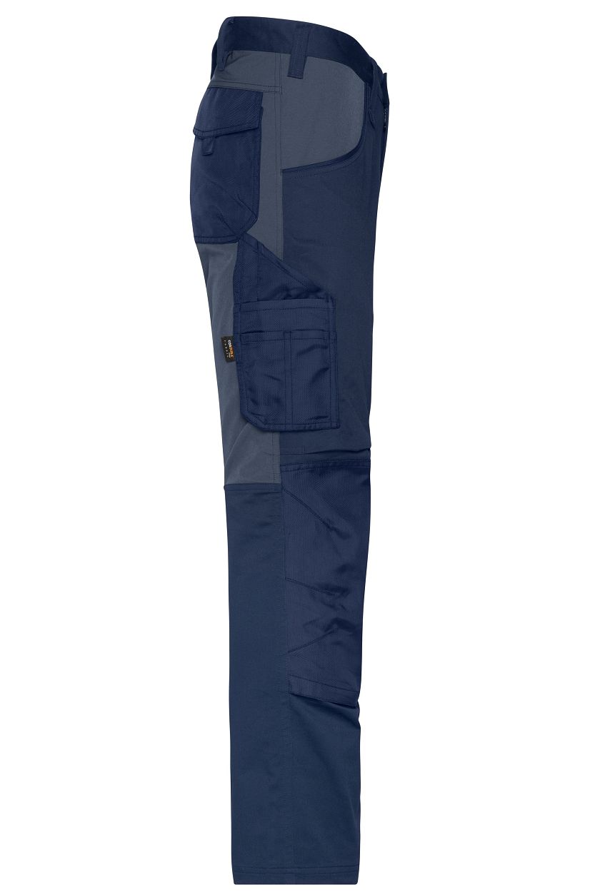 Workwear Stretch-Pants Slim Line GRS "JN1812" in Navy/Carbon, Größe 110 - Daiber