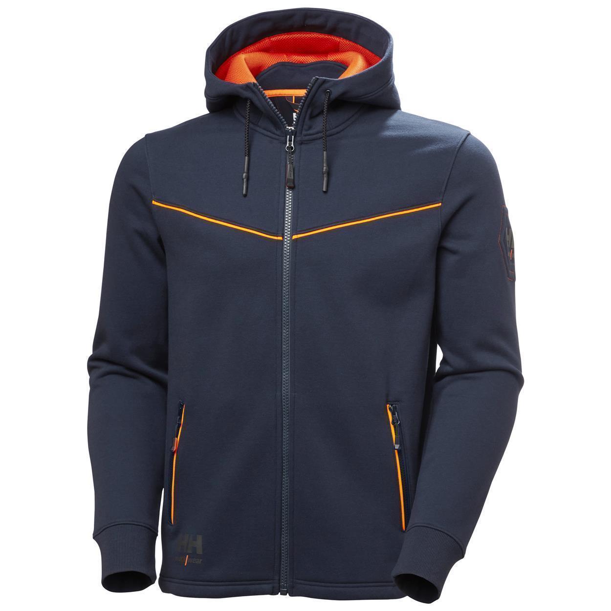 "CHELSEA EVO" Zip Hoodie in Navy, Größe 4XL von Helly Hansen Workwear