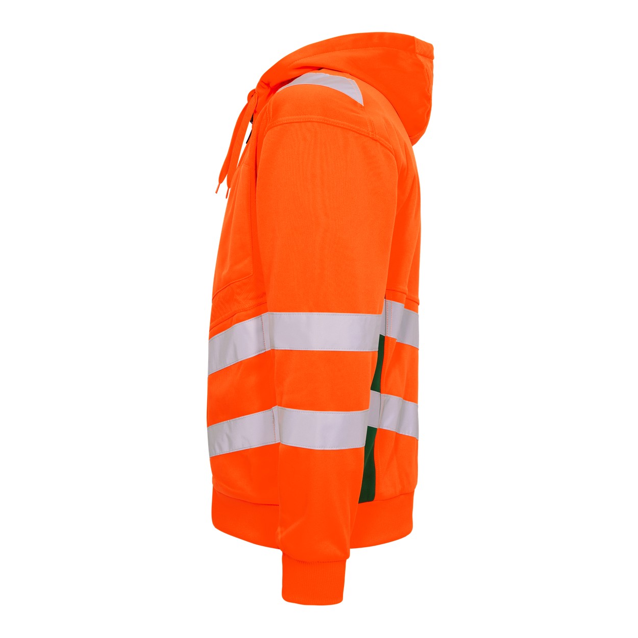 ENGEL Safety Sweatcardigan in Orange/Grün, Größe XS
