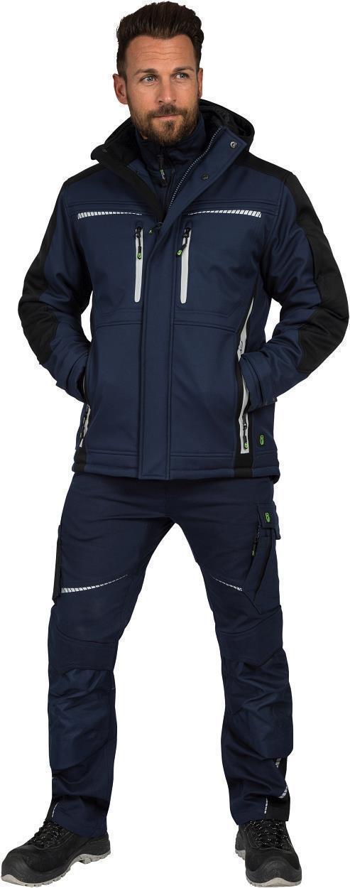 Winter-Softshelljacke Flex Line Marine/Schwarz FLEXI, Gr. 2XL von Leibwächter