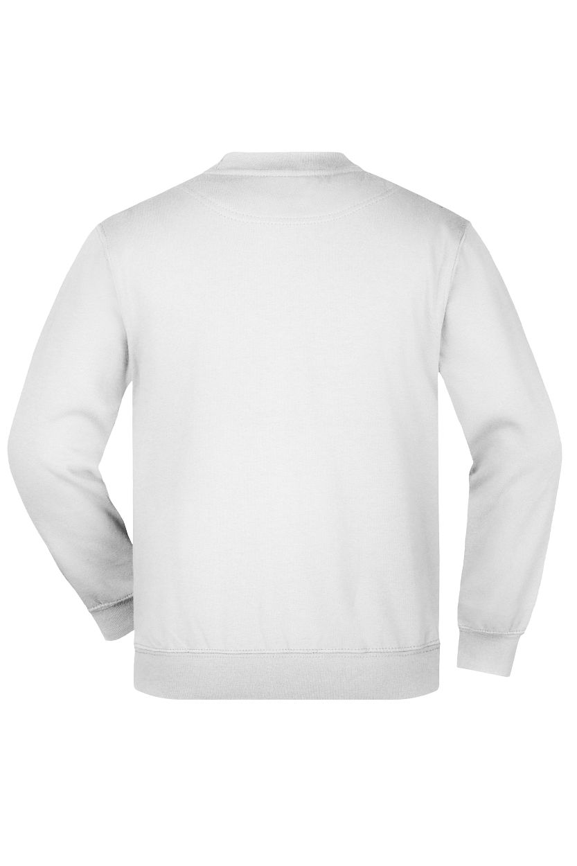 Round-Sweat Heavy Junior "JN040K" in White, Größe 2XL - Daiber