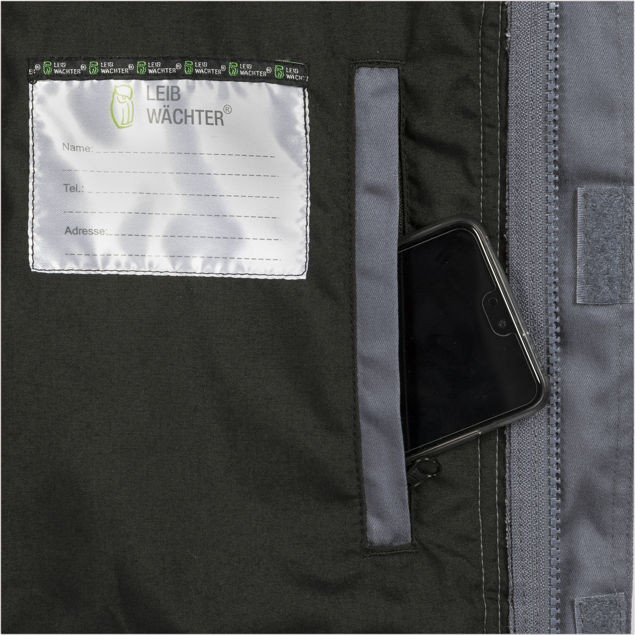 Weste Flex Line Grau/Schwarz FLEXV, Gr. 2XL von Leibwächter