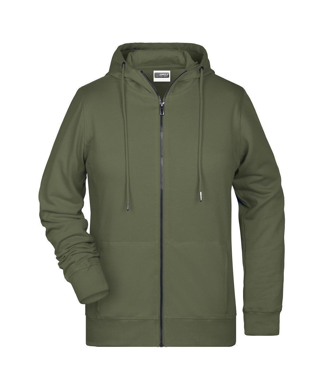 Ladies' Zip Hoody OCS Blended & RCS "8025" in Olive, Größe 3XL - Daiber