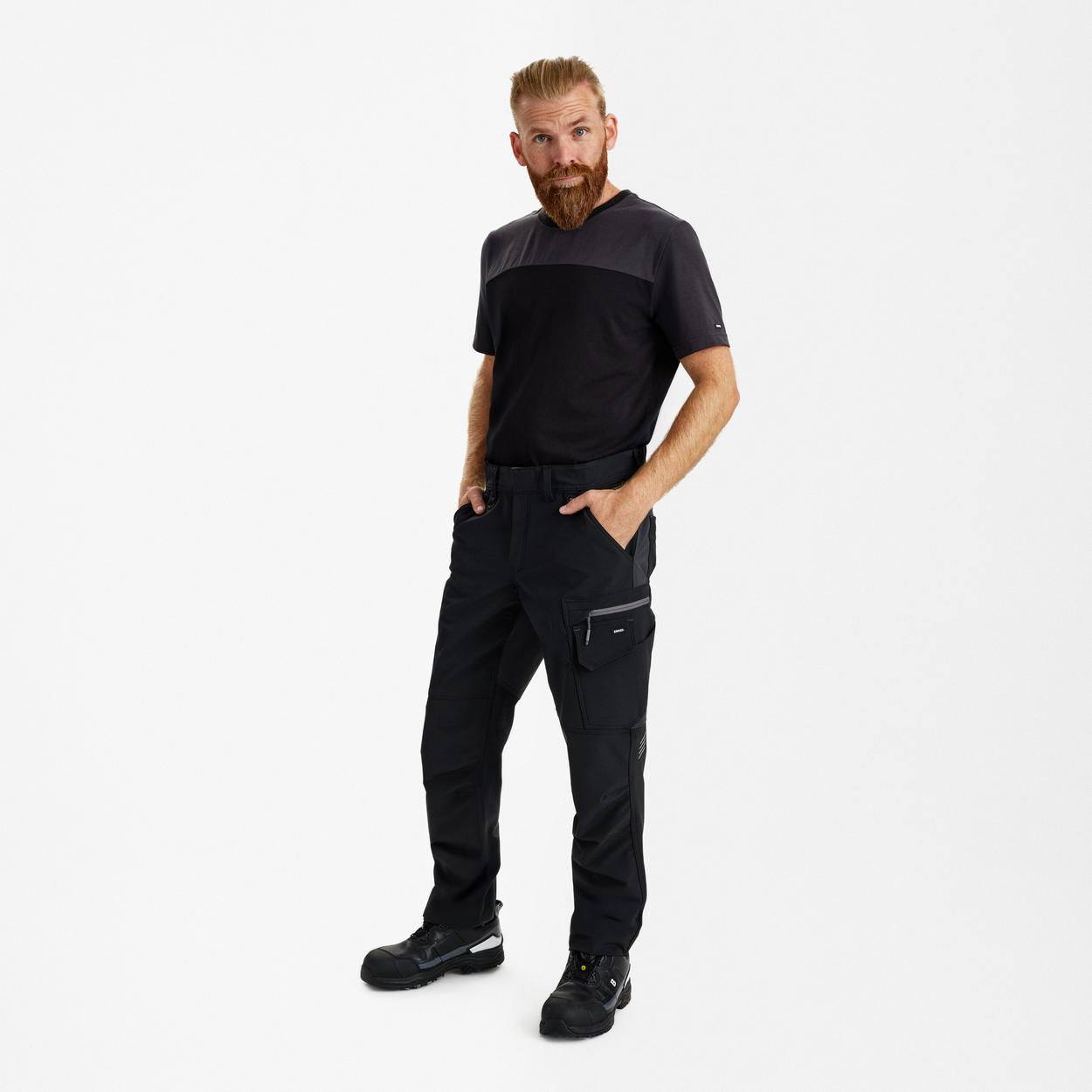 ENGEL Entire Servicehose mit 4-Wege Stretch in Schwarz/Anthrazit Grau, Größe 29