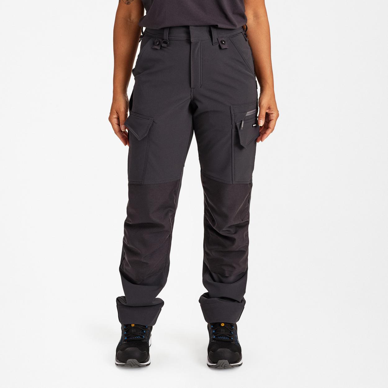 ENGEL Entire Damen Arbeitshose mit 4-Wege-Stretch in Anthrazitgrau/Schwarz, Größe 48