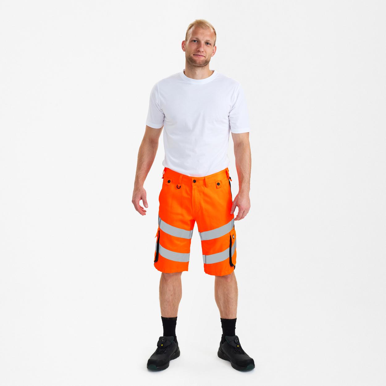 ENGEL Safety Light Arbeitsshorts in Orange/Anthrazit Grau, Größe 54