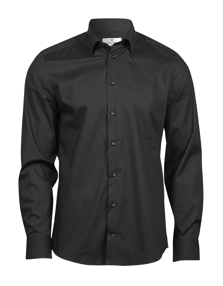 Stretch Luxury Shirt in Black, Größe XL von Tee Jays