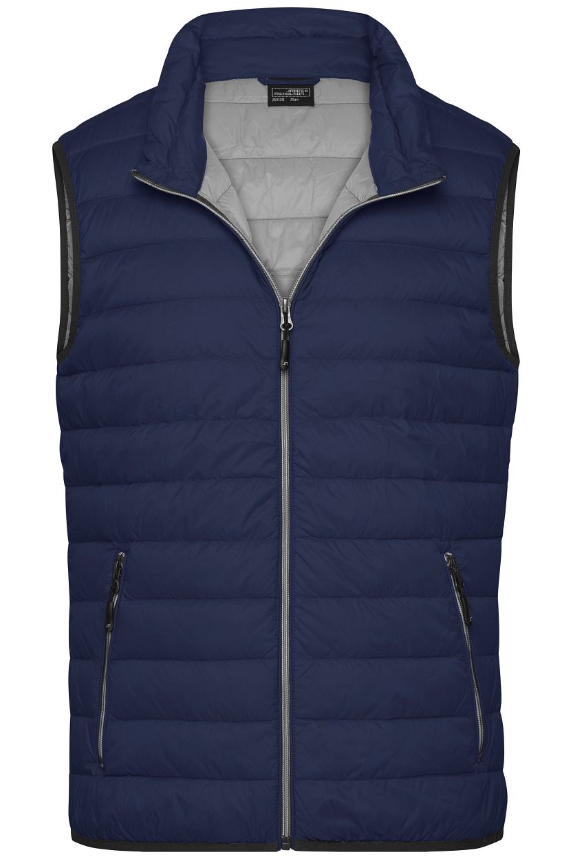 Men's Down Vest "JN1138" in Navy/Silver, Größe 3XL - Daiber
