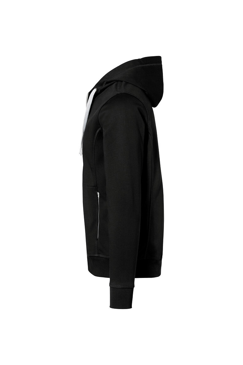 HAKRO 455 Kapuzenjacke Bonded ECO in schwarz/silber, Größe 3XL