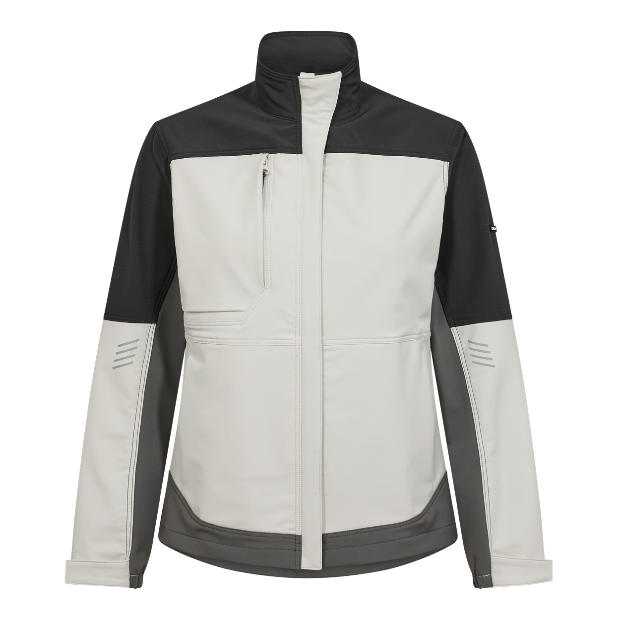 ENGEL Entire Damen Arbeitsjacke mit 4-Wege-Stretch in Bone White / Anthracite Grey, Größe XS