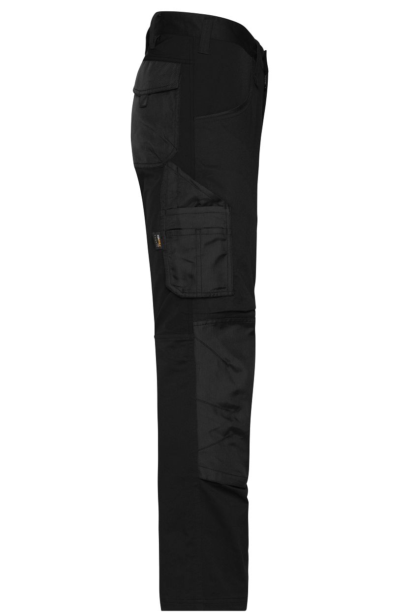 Workwear Stretch-Pants Slim Line GRS "JN1812" in Black/Black, Größe 110 - Daiber