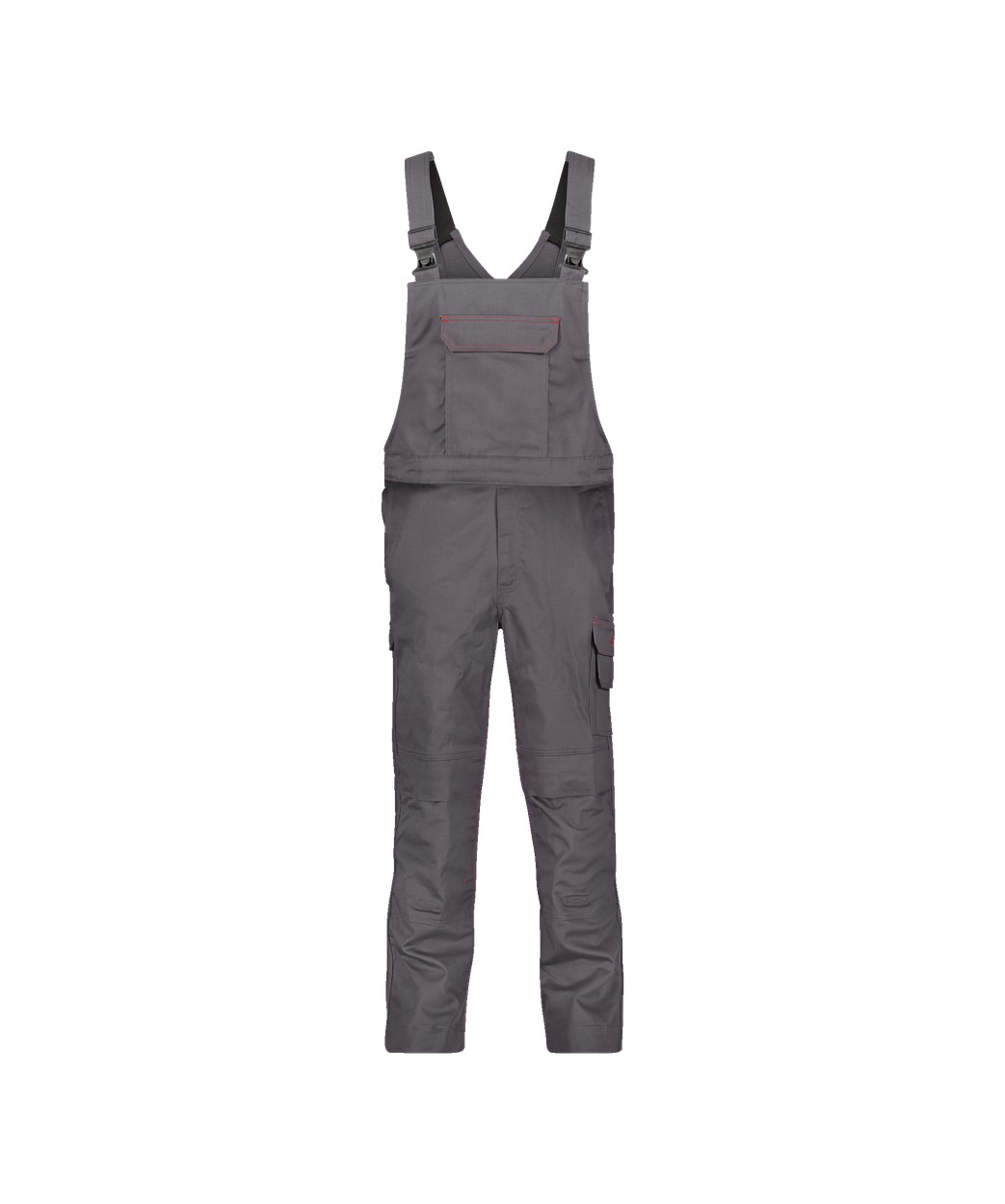 Flammhemmende Latzhose mit Kniepolstertaschen "DASSY® Dakota" in ZEMENTGRAU, Größe 58 - langer Schritt CO73