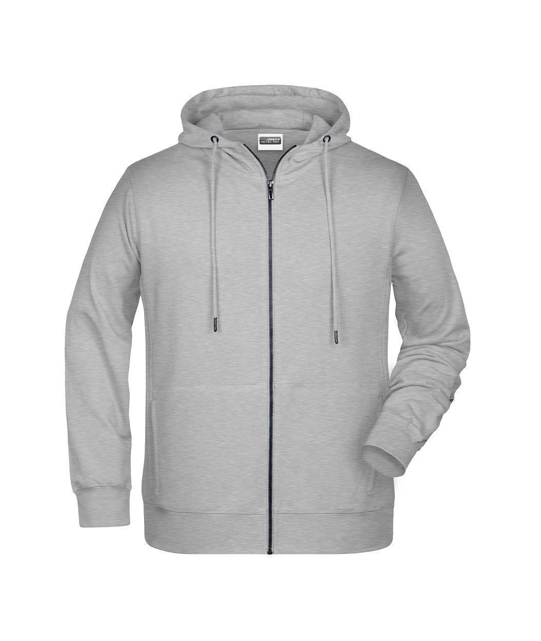 Men's Zip Hoody OCS Blended & RCS "8026" in Grey-Heather, Größe 5XL - Daiber