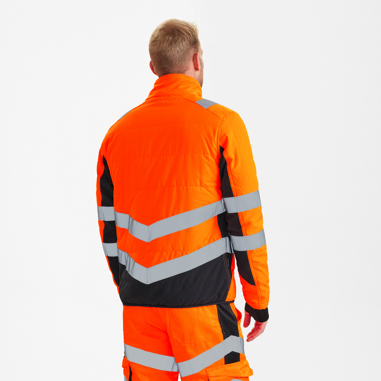 ENGEL Safety Stepp-Jacke in Orange/Anthrazit Grau, Größe 3XL