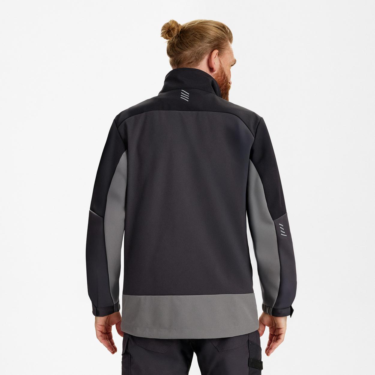 ENGEL Entire Softshelljacke in Anthrazitgrau/Schwarz, Größe XS