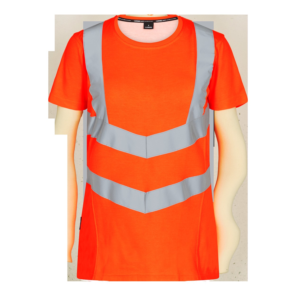 ENGEL Safety Damen T-Shirt in Hi-vis Orange, Größe XS