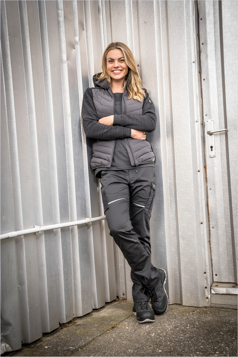 Bundhose ohne Knietaschen FLXDHO28 Flex Line in Anthrazit/Schwarz, Gr. 36 von Leibwächter