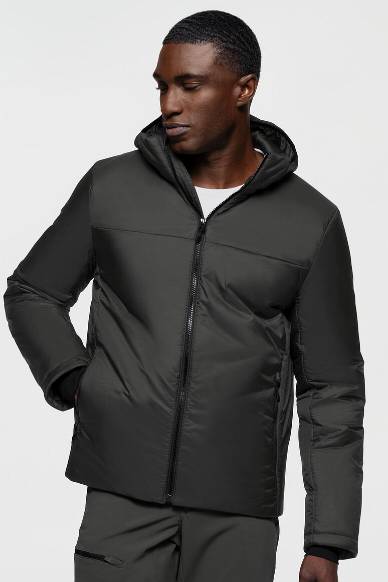 HAKRO 889 Kapuzen Thermo Loftjacke in karbongrau, Größe 6XL