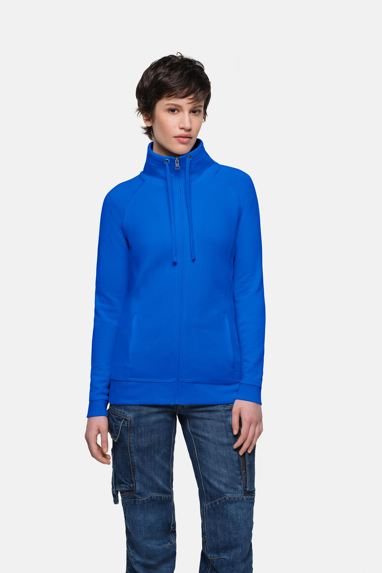 HAKRO 406 Damen Sweatjacke College in Royalblau, Größe 3XL